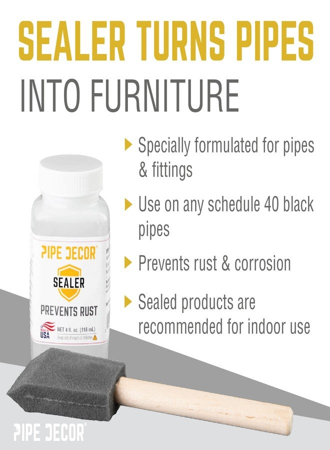 PIPE DECOR PIPE DÉCOR Degreaser Kit Cleans and Protects Pipe Décor Kits and Projects Includes 16 oz Degreaser, 4 oz Sealer, Rag for Degreaser, Applicator Brush for Sealer - Image 3